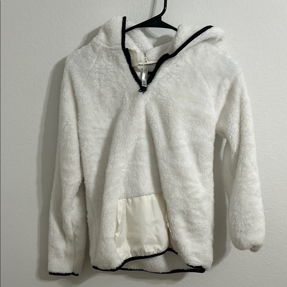 Cozy White Fleece Hoodie